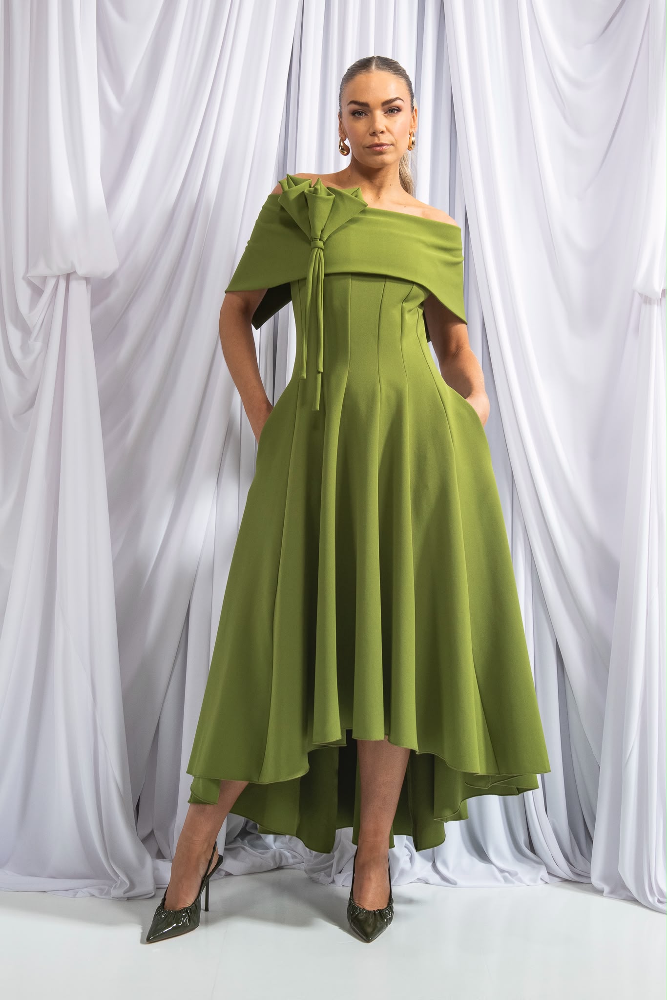 New Arrival: Kevan Jon Kristina Dress in Olive Green